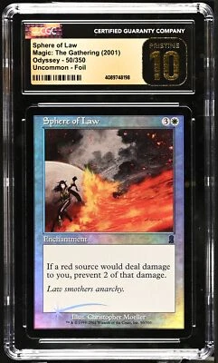 SPHERE OF LAW Odyssey Foil CGC 10 Pristine MTG [Nostalgium] - Image 1 of 2