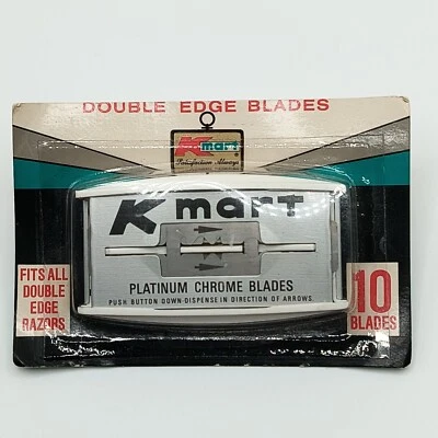 Hojas de afeitar vintage de doble filo marca Kmart platino cromo nuevas nuevas en stock  Foto 1 de 4