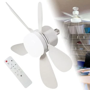 E27 LED Ceiling Fan with Light Flush Mount Dimmable 3 Speeds With Remote Control - Picture 1 of 14