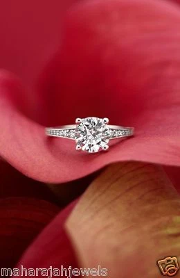 Round 1.2 Ct Stone 925 Sterling Silver Daily Wear Simple Fine Engagement Ring - Imagem 1 de 2