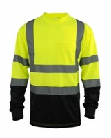 VENDACE Men's High Vis Safety Work T Shirt ANSI Class 2 Reflective Long Sleeve Shirt with Pocket VENDACE Men's High Vis Safety Work T Shirt ANSI Class 2 Reflective Long Sleeve Shirt with Pocket