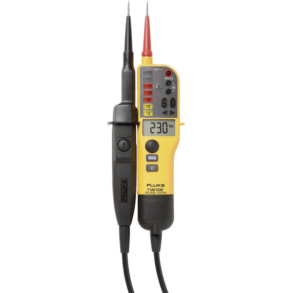 Fluke T130 Zweipoliger Spannungsprüfer  CAT III 690 V, CAT IV 600 V Akustik, ... - Bild 1 von 1
