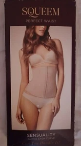 SQUEEM Size 5 XL Perfect Waist Shapewear Corset Beige Front Hook & Eye Closure - Picture 1 of 3