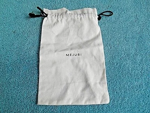 Mejuri Jewelry CLOTH Dust Bag White 9.5" x 6" DRAWSTRING Pouch Travel - Picture 1 of 6