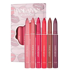 6 Colors Lip Pencil Set Waterproof Long-lasting Lip Liner Matt Lipstick Pen W4D1 - Picture 1 of 11