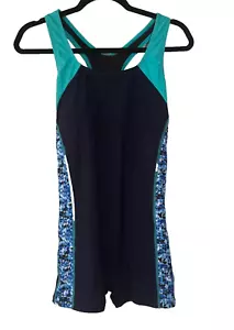 Woman's Boyleg One Piece Water Aerobic Competitive UPF 50+ Size Large - Picture 1 of 4