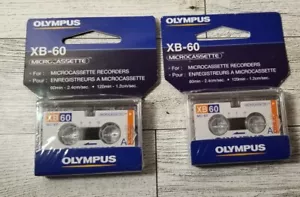 Olympus XB60 Microcassette Recording Audio Tape 2 Pack MC-60 - Picture 1 of 3