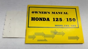 NOS Honda C92 C95 Benly Genuine OEM Owner's Owners Manual Book SEE NOTES - Picture 1 of 14