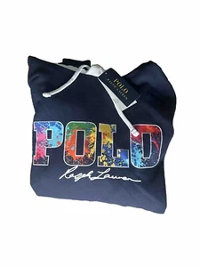 Polo Ralph Lauren Men’s Block Fleece Logo Hoodie Sweatshirt Small NWT - Picture 1 of 5