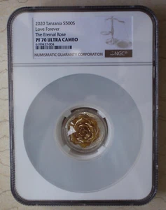 NGC PF70 UC 2020 Tanzania 10g Eternal Rose Coin - Love Forever - Picture 1 of 10