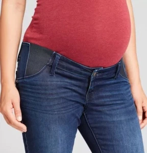 Under Belly Skinny Maternity Jeans - Isabel Maternity, Dark Wash, Sz 10 - Picture 1 of 6
