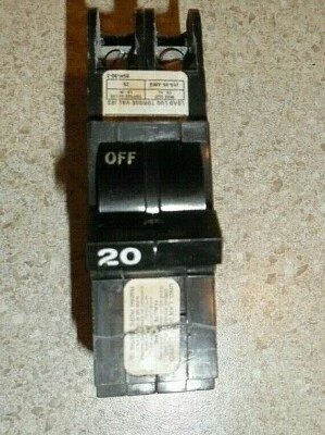 CHALLENGER FEDERAL PACIFIC 20 AMP 2 POLOS INTERRUPTOR TIPO NC 120/240 VOLTIOS 1 PULGADA B9 Foto 1 de 2