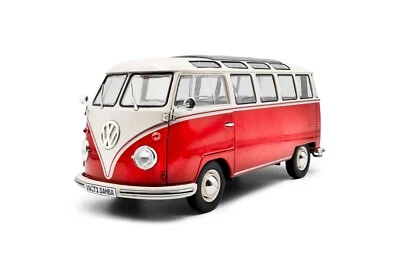 SOLIDO S1813402 VOLKSWAGEN T1 SAMBA RED / WHITE 1962 1/18 - Image 1 of 3