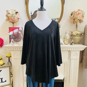 Simply Noelle All Suede Top in Black (Small/Medium Size 8-10) NWT - Picture 1 of 10