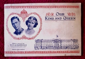 Our King and Queen 1937 Coronation Tobacco Cards WD & HO Wills Album - Rare - Foto 1 di 12