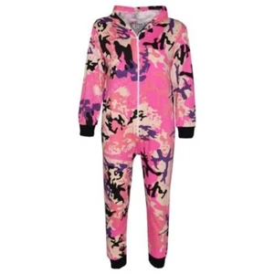Kids Girls Boys Camouflage Baby Pink Print A2Z Onesie One Piece Jumpsuit 5-13 Yr - Picture 1 of 6