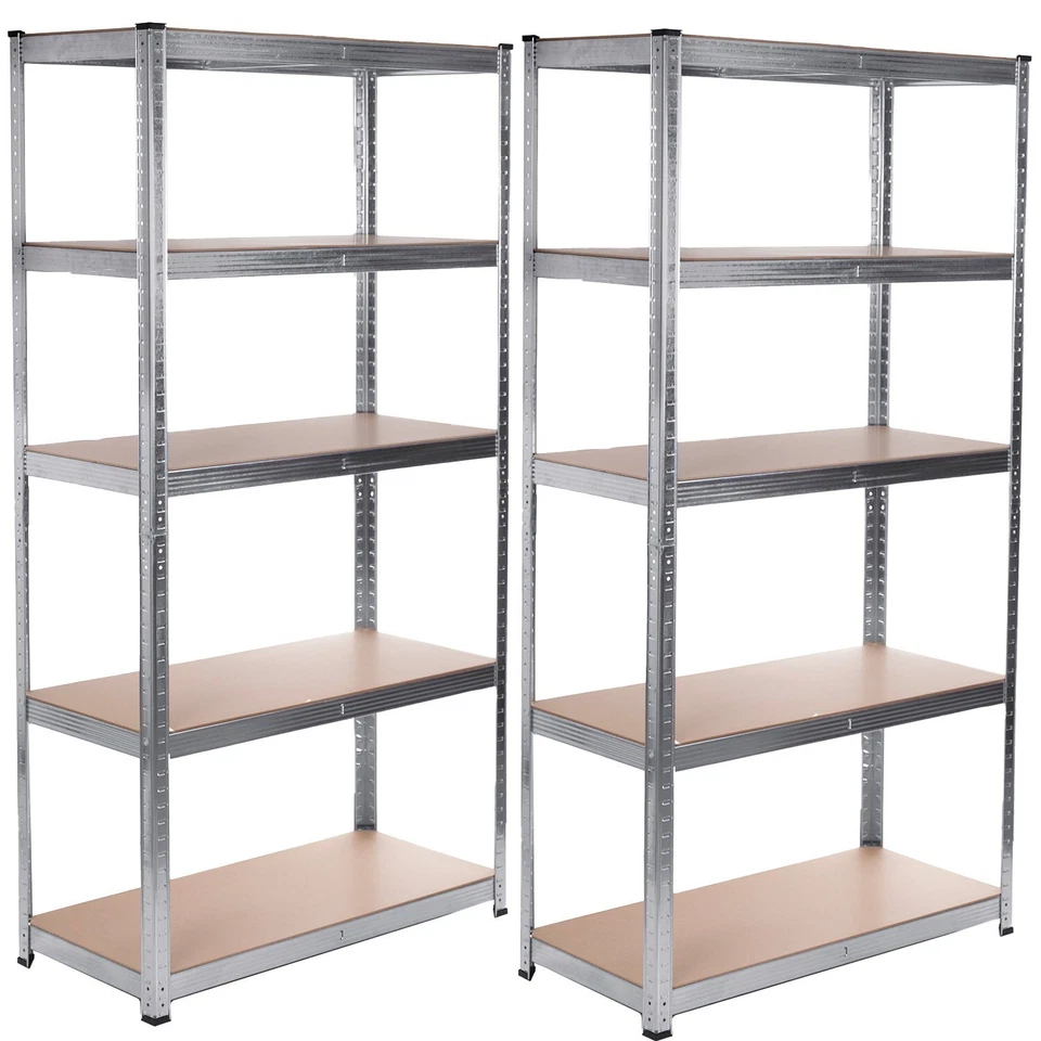 2x Scaffale in Metallo 5 Piani 180x90x40 175 kg Green Blue Zincato - Immagine 1 di 1