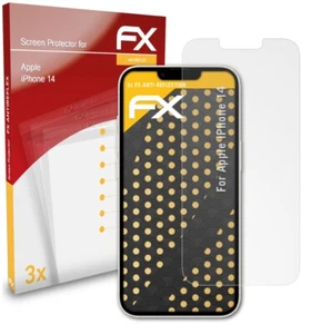 atFoliX 3x Film Protection d'écran pour Apple iPhone 14 mat&antichoc - Photo 1 sur 9