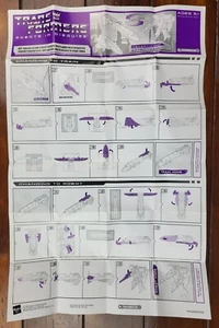 Transformers Classics Astrotrain Instruction Sheet Hasbro 2006 - Picture 1 of 1