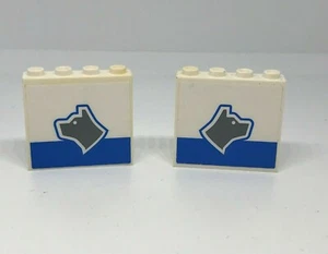 LEGO Police : 2x Panneau 1 x 4 x 3 Brigade canine - Réf 4215bpb33 L+R - Set 7744 - Imagen 1 de 1