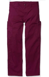 Medium Tall Carhartt Men's Rugged Flex Modern Fit Ripstop Straight Leg Pant Wine - Picture 1 of 14