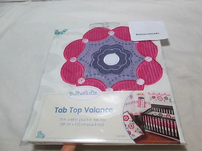 NUEVO Sumersault DANIELA Floral Tab Top Ventana Cenefa 15x44+3 ~ Púrpura, Rosa, Azul Foto 1 de 4