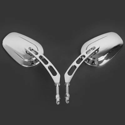 Chrome Motorcycle Mirrors For Harley Davidson Heritage Softail FLHTC Classic DMS Foto 1 de 4