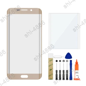 Per Samsung Galaxy S6 Edge G925 schermo lente vetro anteriore esterno + strumenti + colla UV - Foto 1 di 12