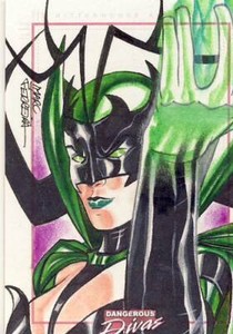 2010 Marvel Dangerous Divas Series 1 Sketch Card Ferriera Hela