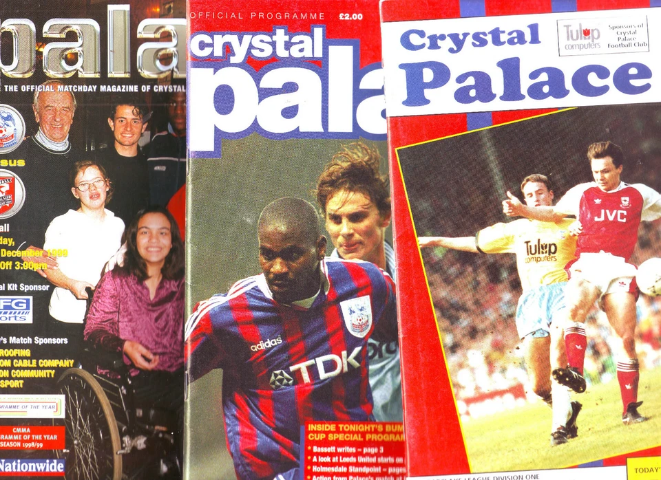 CRYSTAL PALACE V SHEFFIELD WEDNESDAY 1992 LEEDS UNITED 1997 WALSALL 1999 VGC - Image 1 of 1