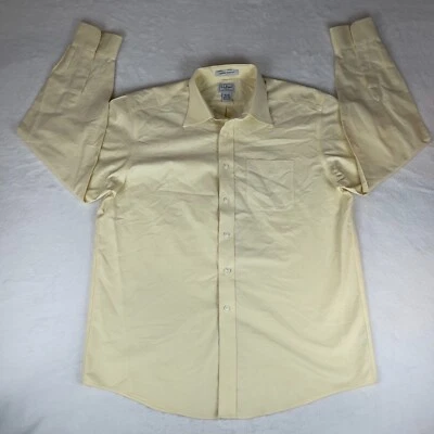 L.L. Camisa de vestir Bean para hombre 16,5 amarilla manga larga resistente a las arrugas calce clásico Foto 1 de 3