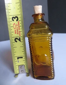 VINTAGE Phila Berrings Apple Bitters Amber Small Tincture Bottle Apothecary 3" - Picture 1 of 12