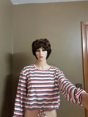 Top Pullover Derek #3 Heart para mujer etiquetas nuevas talla L manga 3/4 rayas  Foto 1 de 4