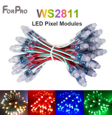 DC 5V 12V WS2811 Full Color LED Pixels String Lights Digital Addressable Module - Image 1 of 4