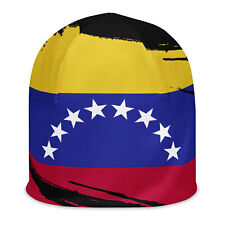 Venezuela Flag All-Over Print Beanie Venezuelan National Emblem Bonnet Retro Hat