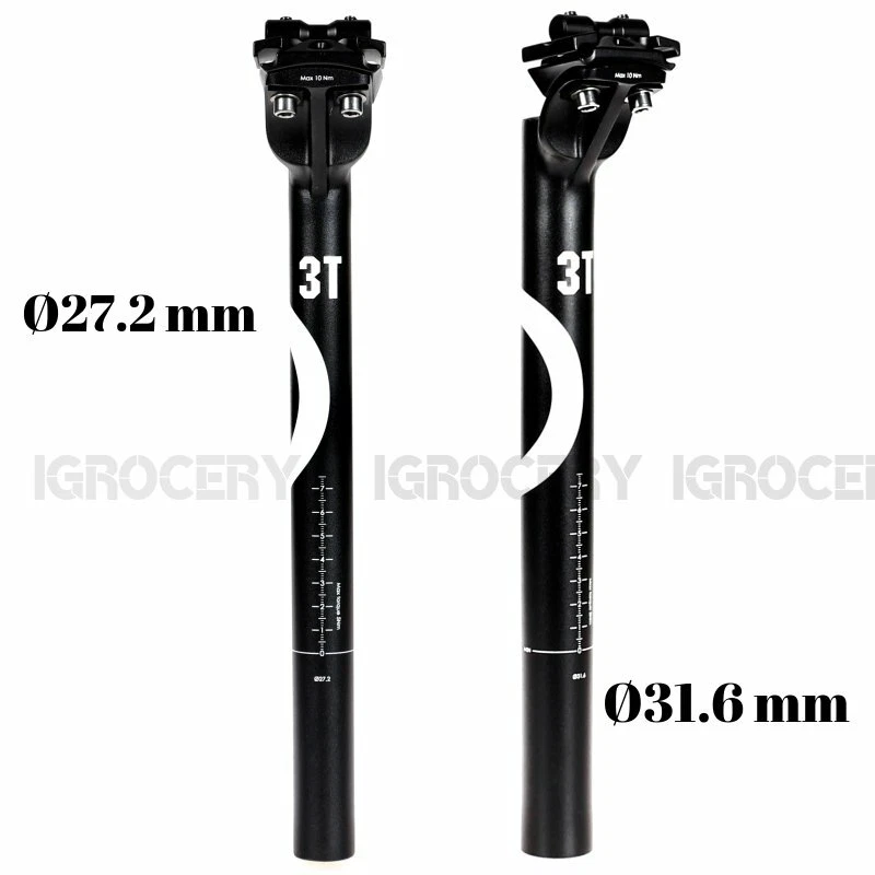 Tija de sillín de aleación 3T Stylus 25 Pro 27,2 / 31,6 x 350 mm Foto 1 de 1