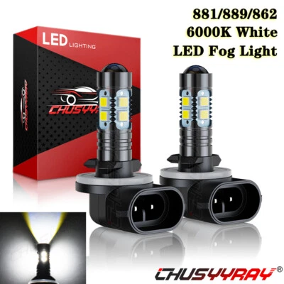 Par de bombillas antiniebla LED 881 6000K DRL para Hyundai Accent 2000-2017 Foto 1 de 4