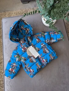 New Fleece Lined Stella McCartney Kids Motor Doggies Puffer Suit 0-3 Baby £142 - Picture 1 of 19