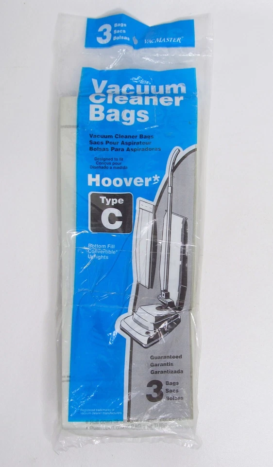 Paquete de 3 bolsas para aspiradora VacMaster | Para montantes Hoover | Tipo C | ENVÍO GRATUITO Foto 1 de 1