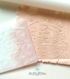Texture Hello Kitty Gatto Gattino Formine Biscotti Cookie Cutter 10x10cm - Picture 1 of 1