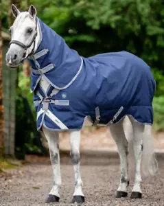Horseware Rhino Plus Pony Tappeto Affluenza 1000d + Cappuccio Leggero 100g 4'0"-5'9" - Foto 1 di 9