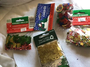 Confetti Christmas Trees  Candy canes. Stars Gift Shape Sequin Decor - Picture 1 of 6