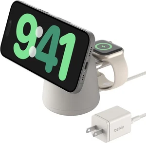 Base de carga inalámbrica Belkin 2 en 1 con MagSafe - Imagen 1 de 6