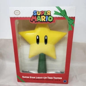 Nintendo Super Mario 9" Estrella Luz LED Enchufe Árbol de Navidad Topper - Imagen 1 de 8
