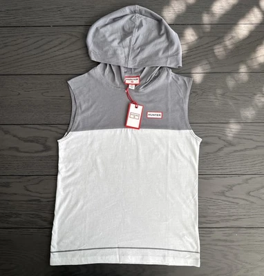 Hunter Logo Cotton Hoodie T-Shirt Boys M White New - Image 1 of 4