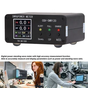 SWR-Leistungsmesser 120 W Digitalanzeige Standing Wave Meter Frequenztes DON - Zdjęcie 1 z 23