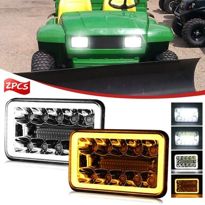 COLIGHT Pair fit John Deere Gator 6X4 Utility Vehicle LED Headlight DRL Offroad Headlamp