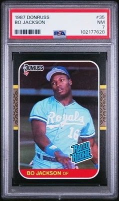 1987 Donruss - Rated Rookie Bo Jackson #35 (RC) - Imagem 1 de 2