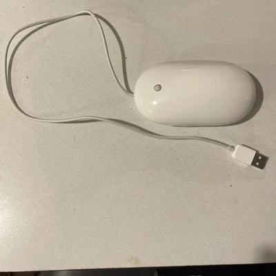 Genuine Apple A1152 USB Wired Mighty Mouse Optical Mouse White EMC 2058 for iMac - Image 1 of 4