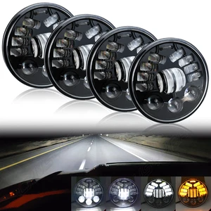 4pcs for 69 Ford Mustang 5.75" 5-3/4 LED Headlight Hi/Lo Beam Projector Housing - Picture 1 of 12